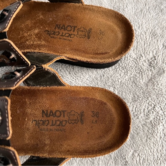 Naot  Michele Rhinestone Jewel Bejeweled Strappy Cork Comfort Sandal Silver Gray - Picture 14 of 15